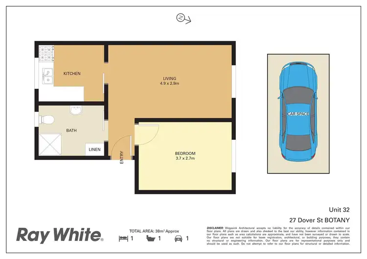 Floorplan of Homely apartment listing, 32/27 Dover Rd, Botany NSW