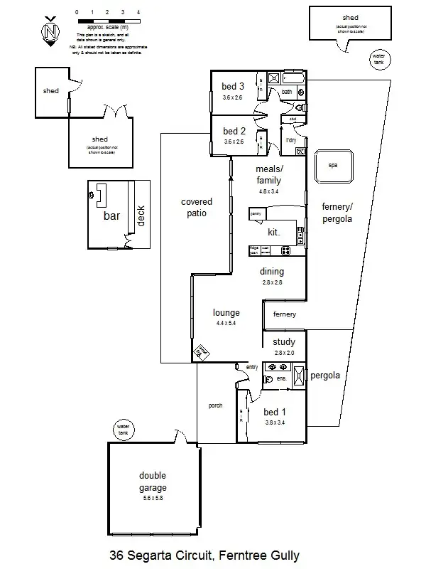 Floorplan of Homely house listing, 36 Segarta Cct, Ferntree Gully VIC