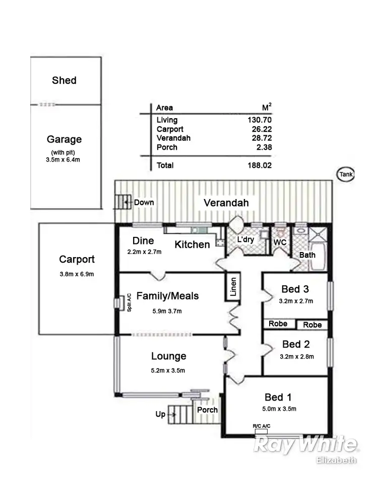 Floorplan of Homely house listing, 16 Margaret St, Para Hills SA