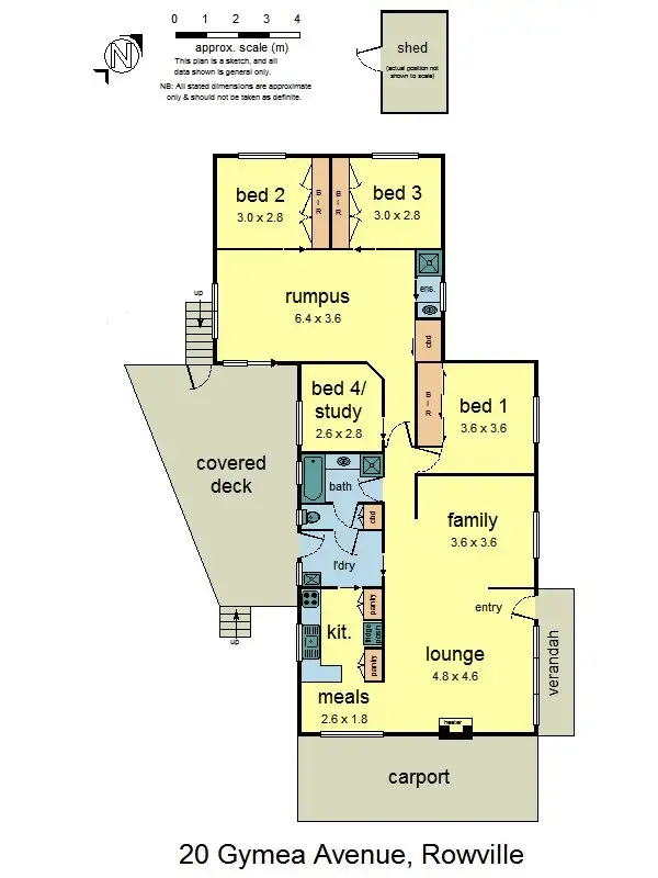 Floorplan of Homely house listing, 20 Gymea Ave, Rowville VIC