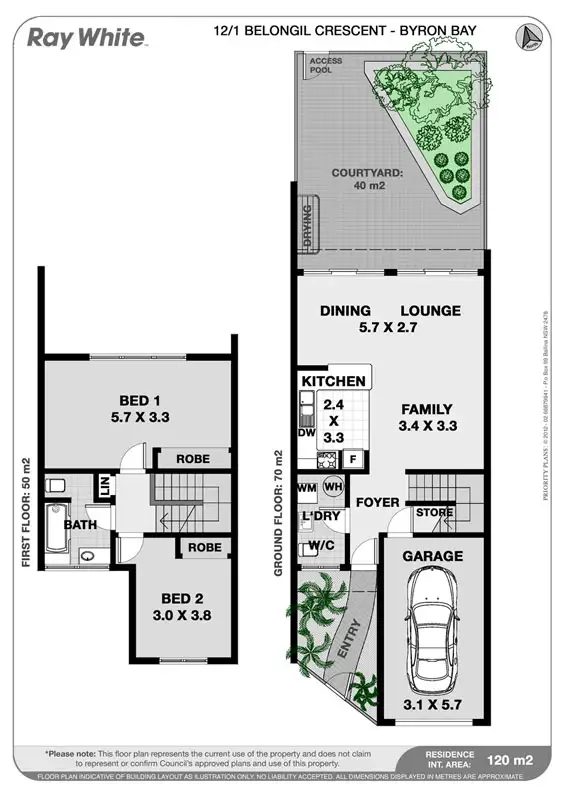 Floorplan of Homely townhouse listing, 12/1 Belongil Cres, Byron Bay NSW