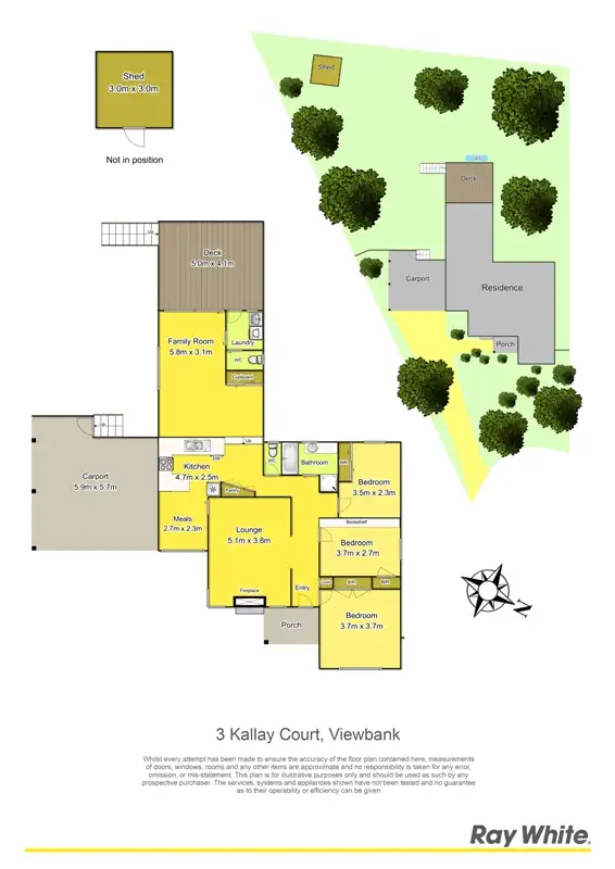 Floorplan of Homely house listing, 3 Kallay Ct, Viewbank VIC
