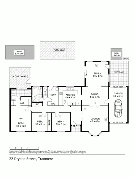 Floorplan of Homely house listing, 22 Dryden St, Tranmere SA