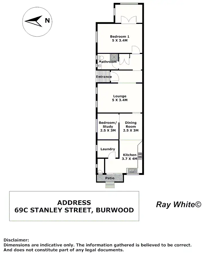Floorplan of Homely house listing, 69C Stanley St, Burwood NSW