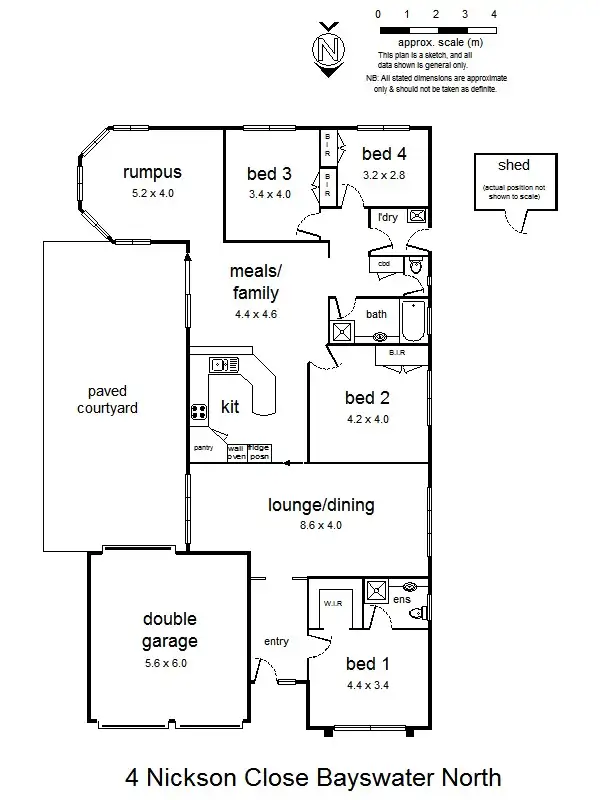 Floorplan of Homely house listing, 4 Nickson Cl, Bayswater North VIC