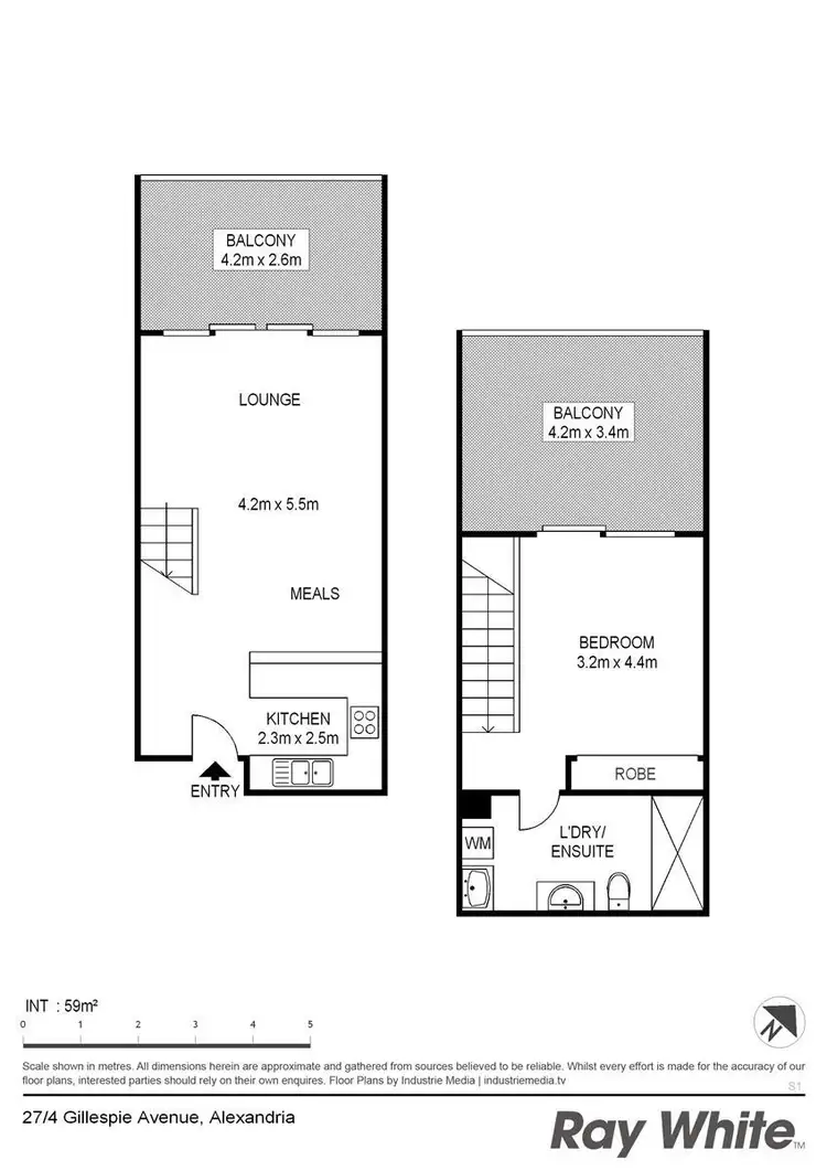 Floorplan of Homely apartment listing, 27/4 Gillespie Ave, Alexandria NSW