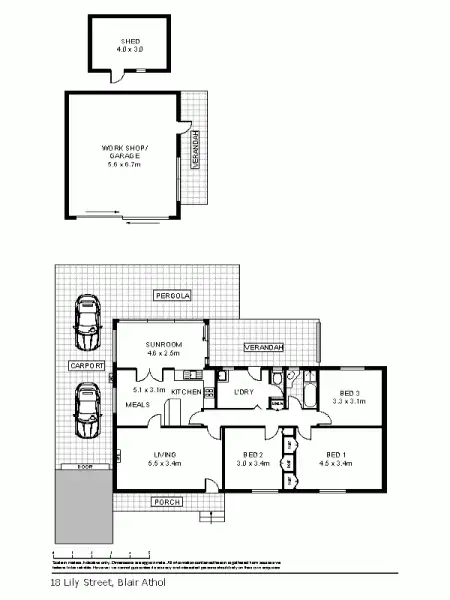 Floorplan of Homely house listing, 18 Lily St, Blair Athol SA