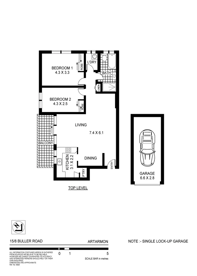 Floorplan of Homely unit listing, 15/8 Buller Rd, Artarmon NSW