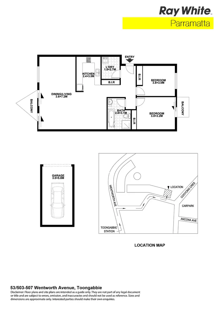 Floorplan of Homely unit listing, 53/503-507 Wentworth Ave, Toongabbie NSW