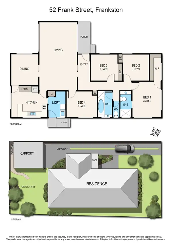 Floorplan of Homely house listing, 52 Frank St, Frankston VIC