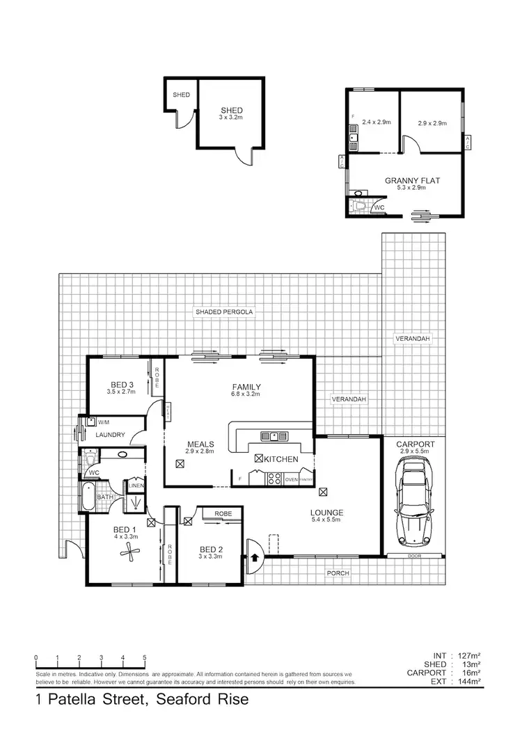 Floorplan of Homely house listing, 1 Patella St, Seaford Rise SA