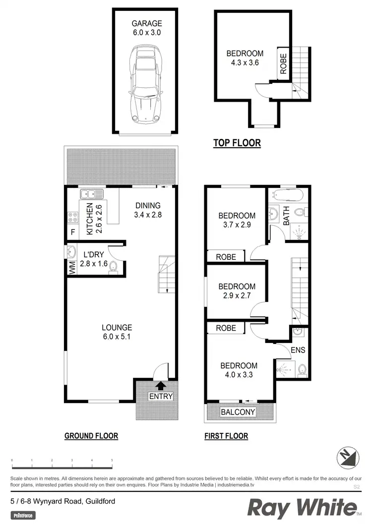 Floorplan of Homely townhouse listing, 5 / 6-8 Wynyard St, Guildford NSW