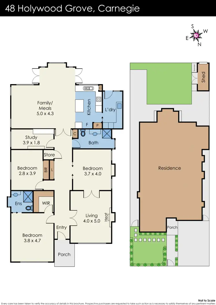 Floorplan of Homely house listing, 48 Holywood Gr, Carnegie VIC