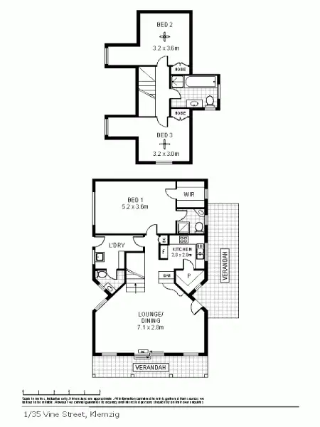 Floorplan of Homely unit listing, 1/35 Vine Tce, Klemzig SA
