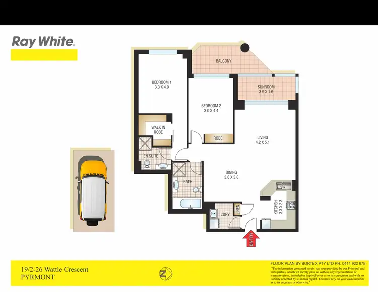Floorplan of Homely apartment listing, 19/2-26 Wattle, Pyrmont NSW