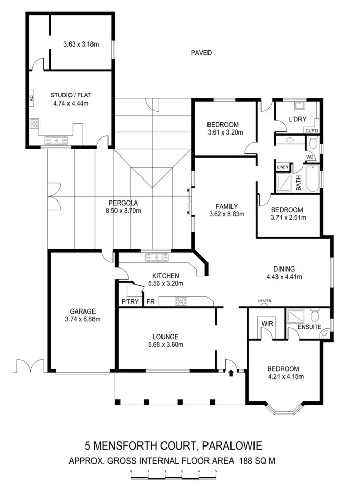 Floorplan of Homely house listing, 5 Mensforth Ct, Paralowie SA