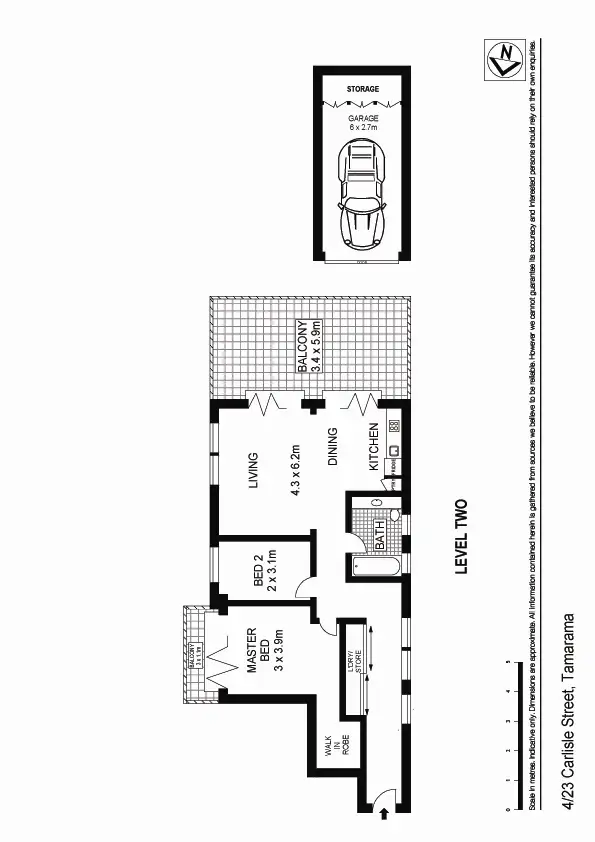 Floorplan of Homely apartment listing, 4/23 Carlisle St, Tamarama NSW
