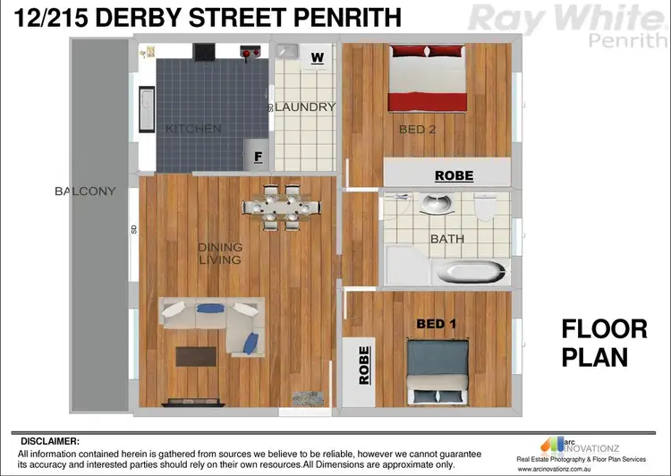 Floorplan of Homely unit listing, 12/215 Derby St, Penrith NSW