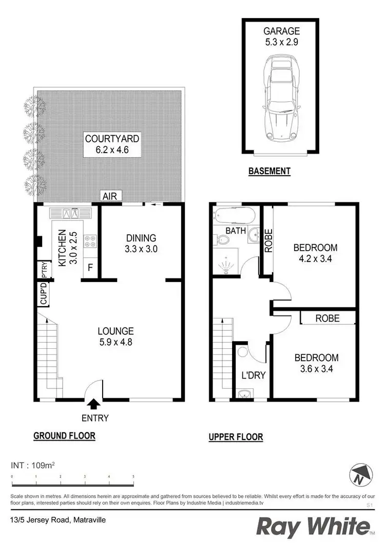 Floorplan of Homely townhouse listing, 13/5 Jersey Rd, Matraville NSW