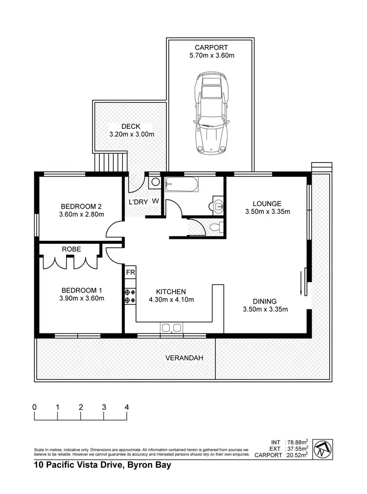 Floorplan of Homely house listing, 10 Pacific Vista Dr, Byron Bay NSW