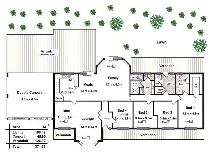 Floorplan of Homely house listing, 12 Purcell Gr, Evanston Park SA