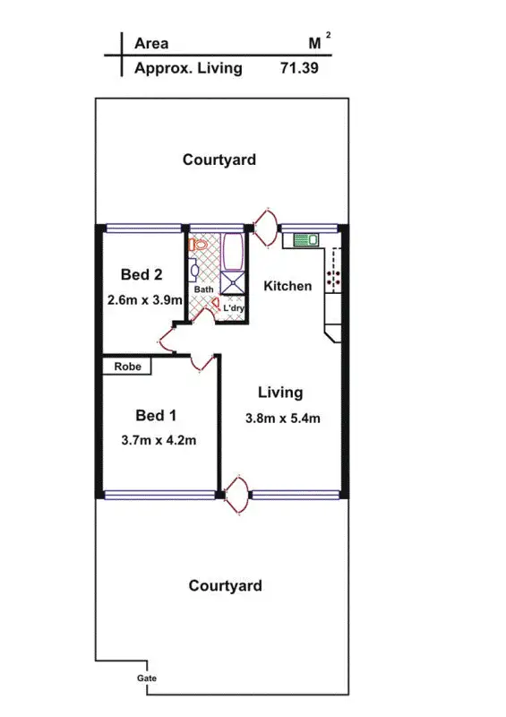 Floorplan of Homely house listing, 5/42 Eighth St, Gawler South SA