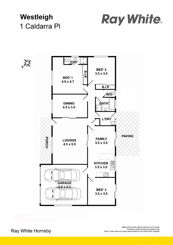 Floorplan of Homely house listing, 1 Caldarra Pl, Westleigh NSW