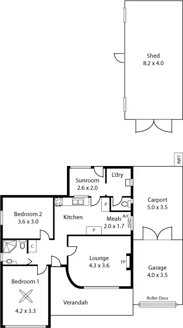 Floorplan of Homely house listing, 8 Victor Ave, Woodville West SA