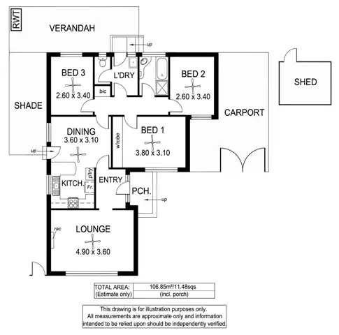 Floorplan of Homely house listing, 45 Booth Ave, Morphett Vale SA