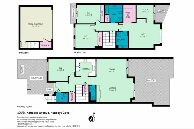 Floorplan of Homely townhouse listing, 306/24 Karrabee Ave, Huntleys Cove NSW
