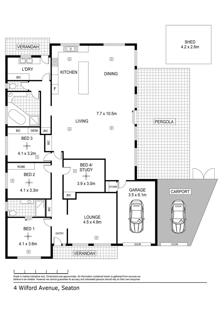 Floorplan of Homely house listing, 41 Wilford Ave, Seaton SA