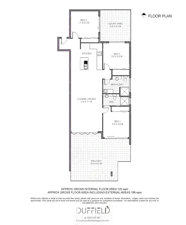 Floorplan of Homely apartment listing, 3/27 Elizabeth St, Toowong QLD