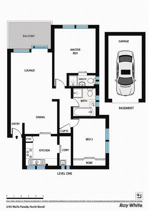 Floorplan of Homely apartment listing, 2/45 Wallis Pde, North Bondi NSW