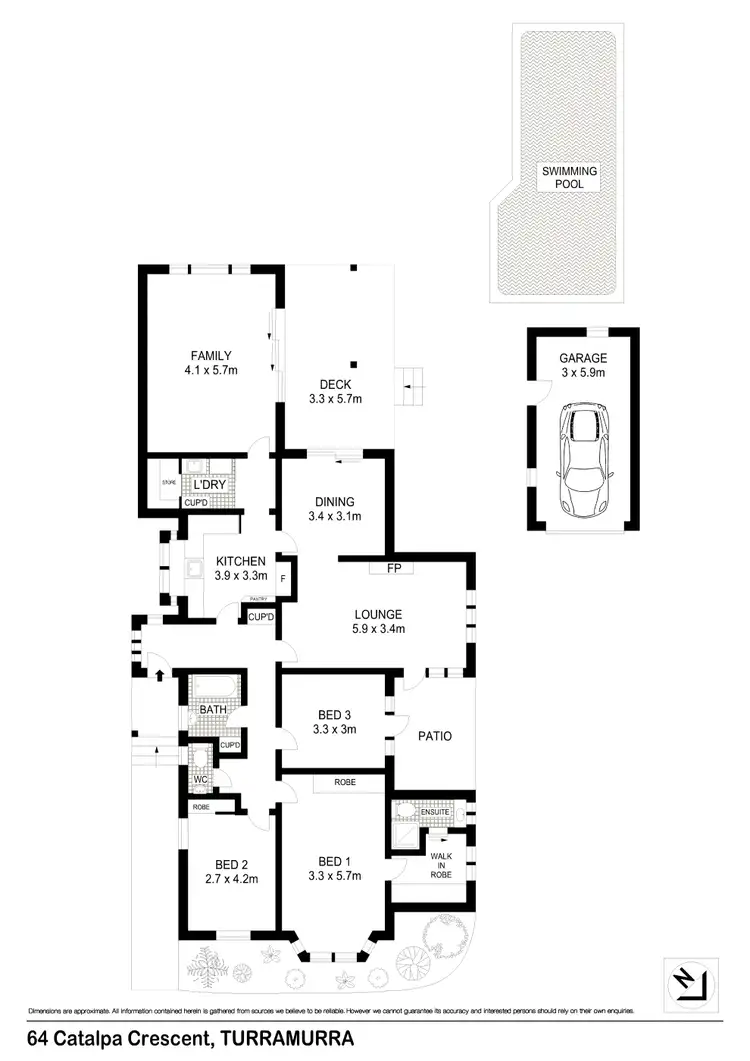 Floorplan of Homely house listing, 64 Catalpa Cres, Turramurra NSW