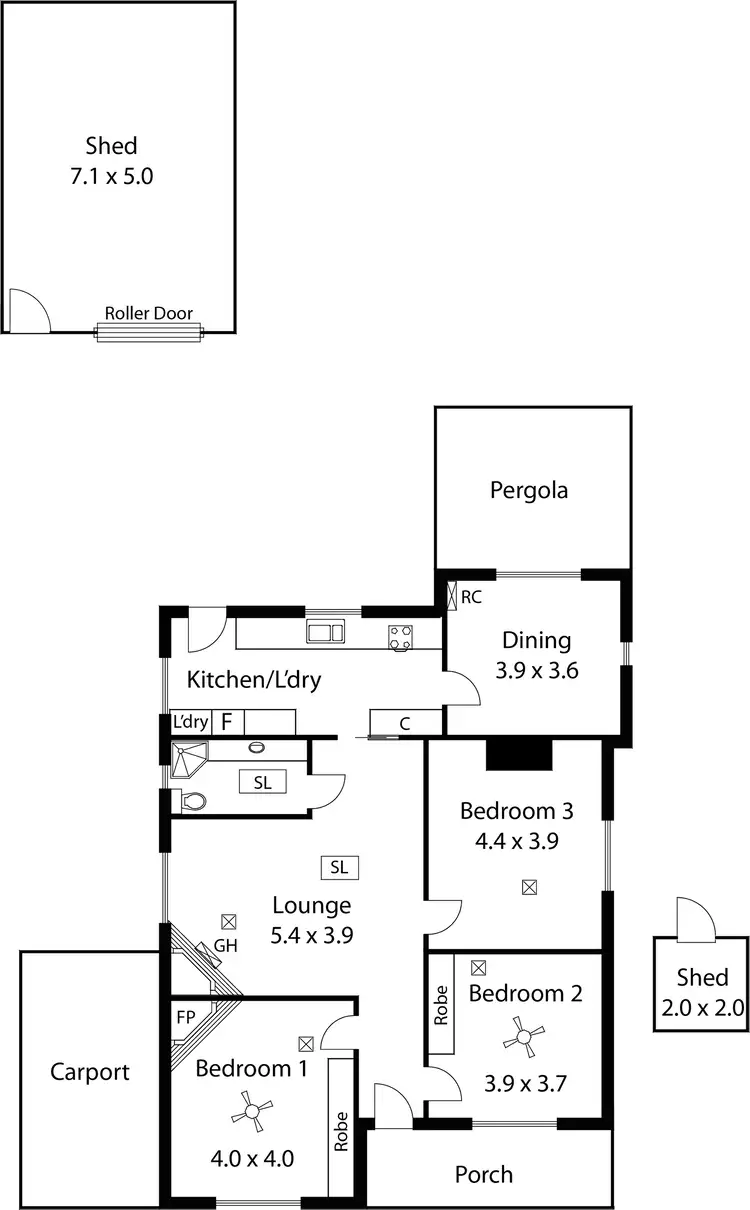 Floorplan of Homely house listing, 2 James Pl, Lockleys SA