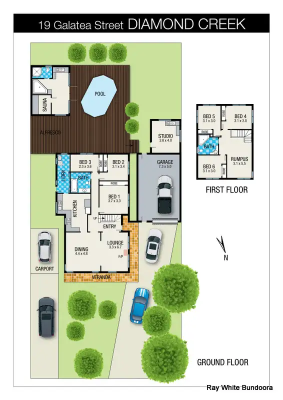 Floorplan of Homely house listing, 19 Galatea St, Diamond Creek VIC