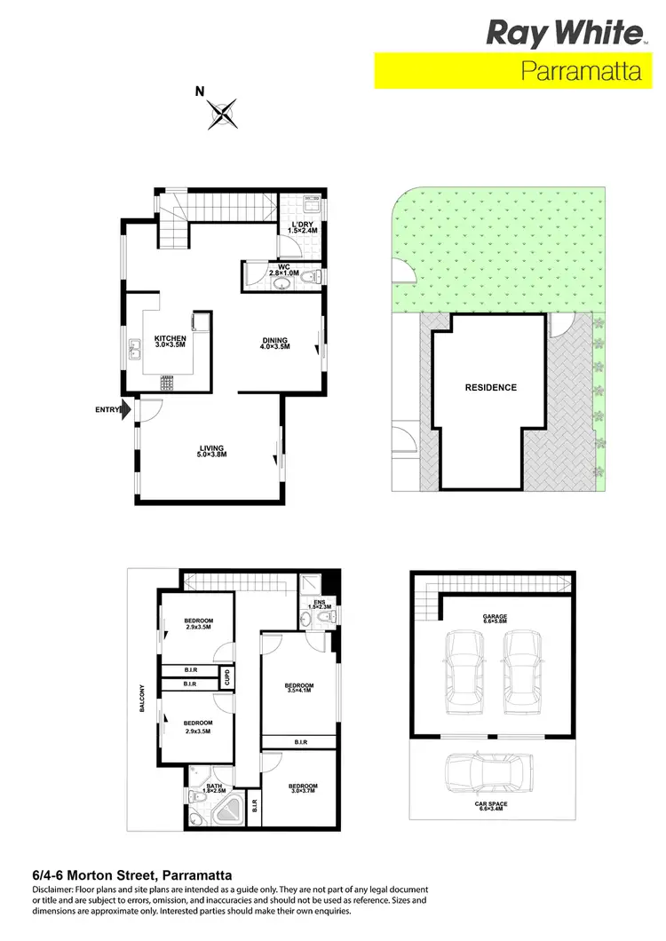 Floorplan of Homely townhouse listing, 6/4-6 Morton St, Parramatta NSW