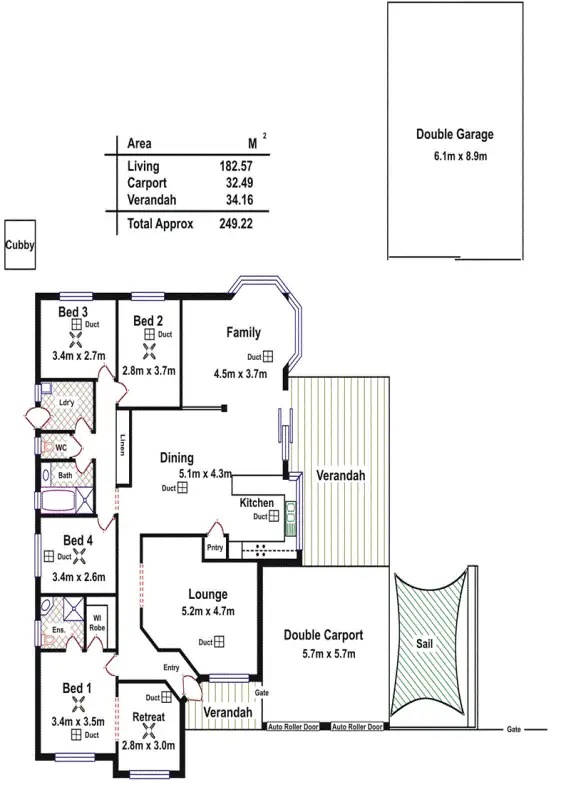 Floorplan of Homely house listing, 9 Gameau Rd, Two Wells SA