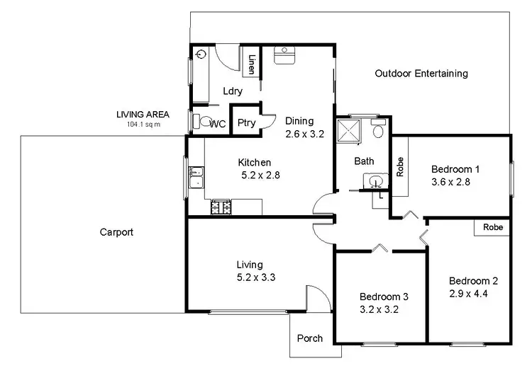 Floorplan of Homely house listing, 20 Gilbert St, Berri SA