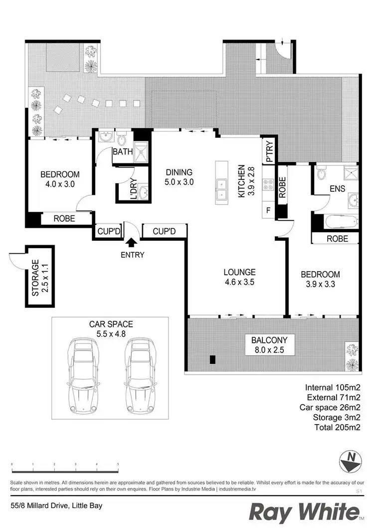 Floorplan of Homely apartment listing, 55/8 Millard Dr, Little Bay NSW