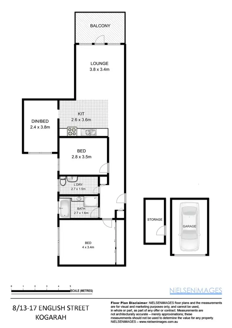 Floorplan of Homely unit listing, 8/13-17 English St, Kogarah NSW