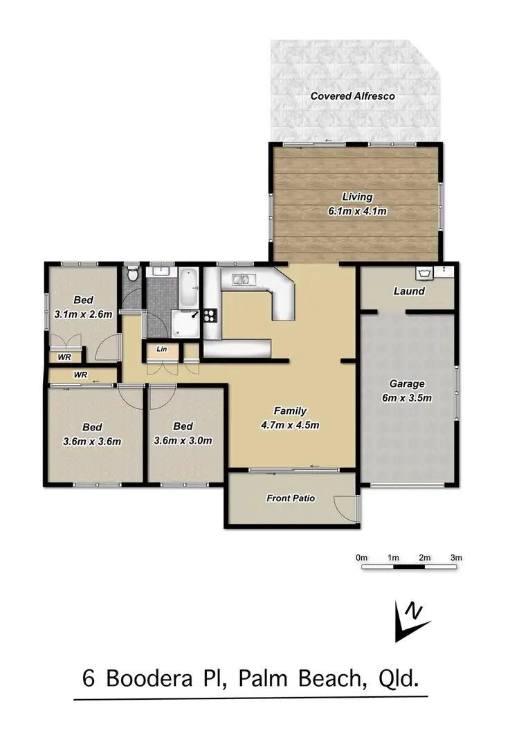 Floorplan of Homely house listing, 6 Boodera Rd, Palm Beach QLD