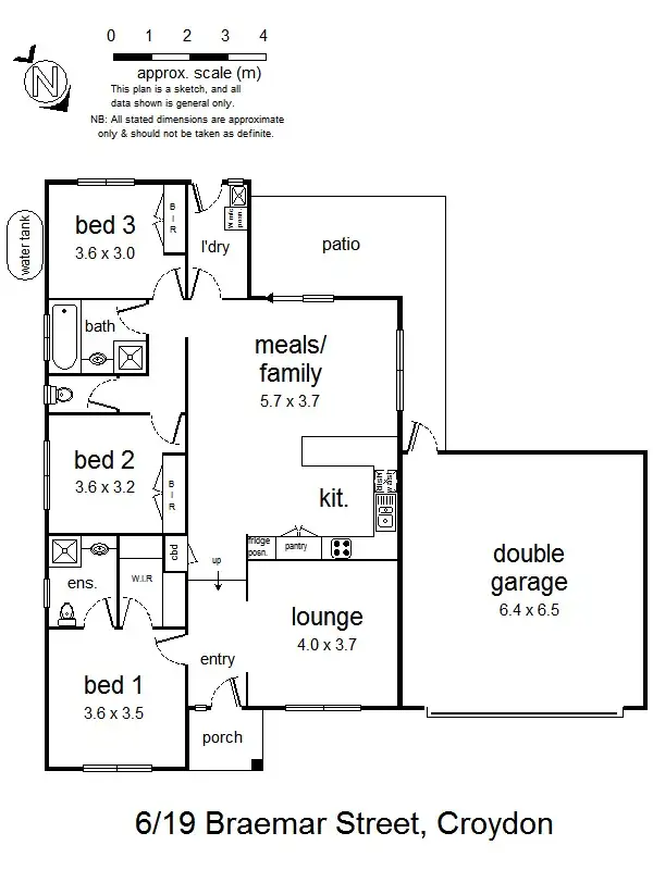 Floorplan of Homely townhouse listing, 6/19 Braemar St, Croydon VIC