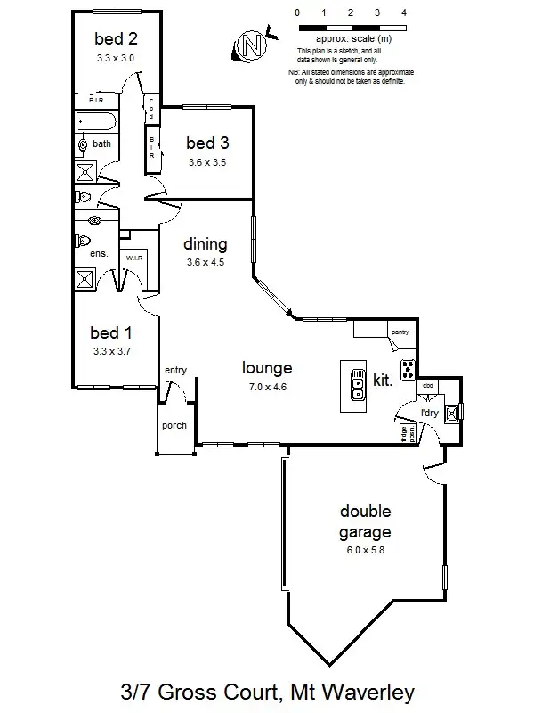 Floorplan of Homely unit listing, 3/7 Gross Ct, Mount Waverley VIC