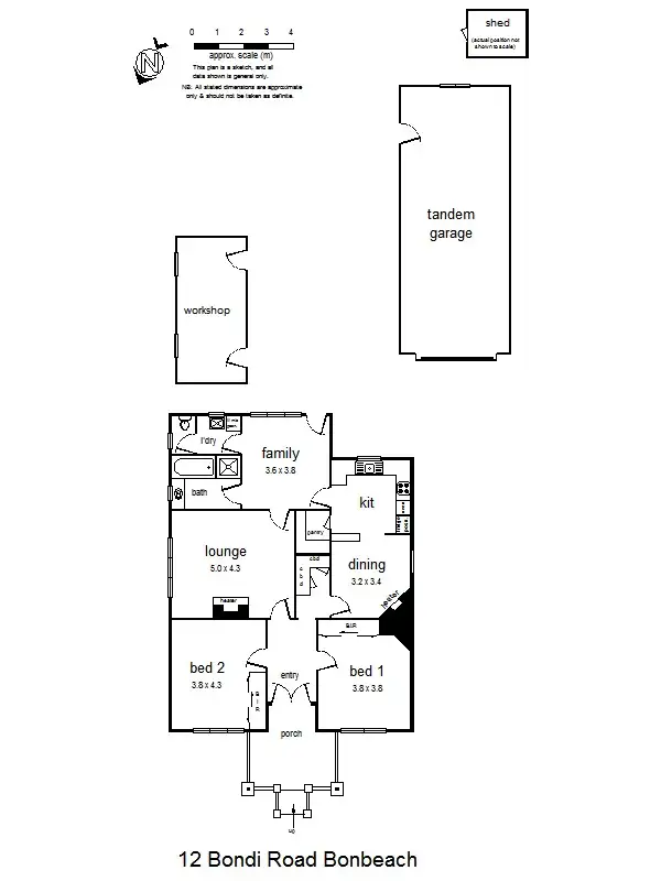 Floorplan of Homely house listing, 12 Bondi Rd, Bonbeach VIC