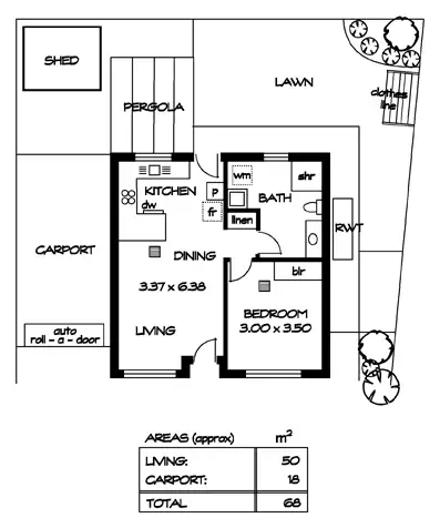 Floorplan of Homely unit listing, 64 Mary St, Largs Bay SA