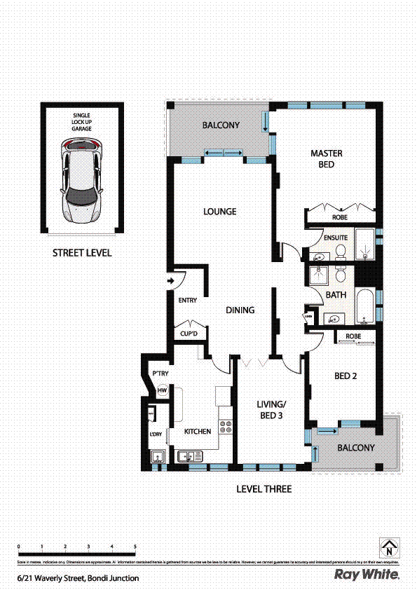 Floorplan of Homely apartment listing, 6/21 Waverley St, Bondi Junction NSW