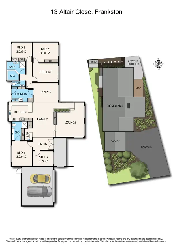 Floorplan of Homely house listing, 13 Altair Cl, Frankston VIC