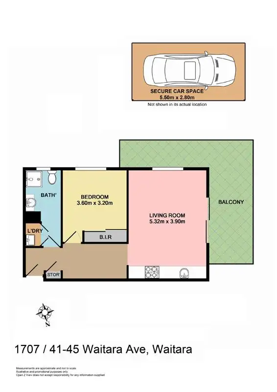 Floorplan of Homely apartment listing, 1707/41-45 Waitara Ave, Waitara NSW
