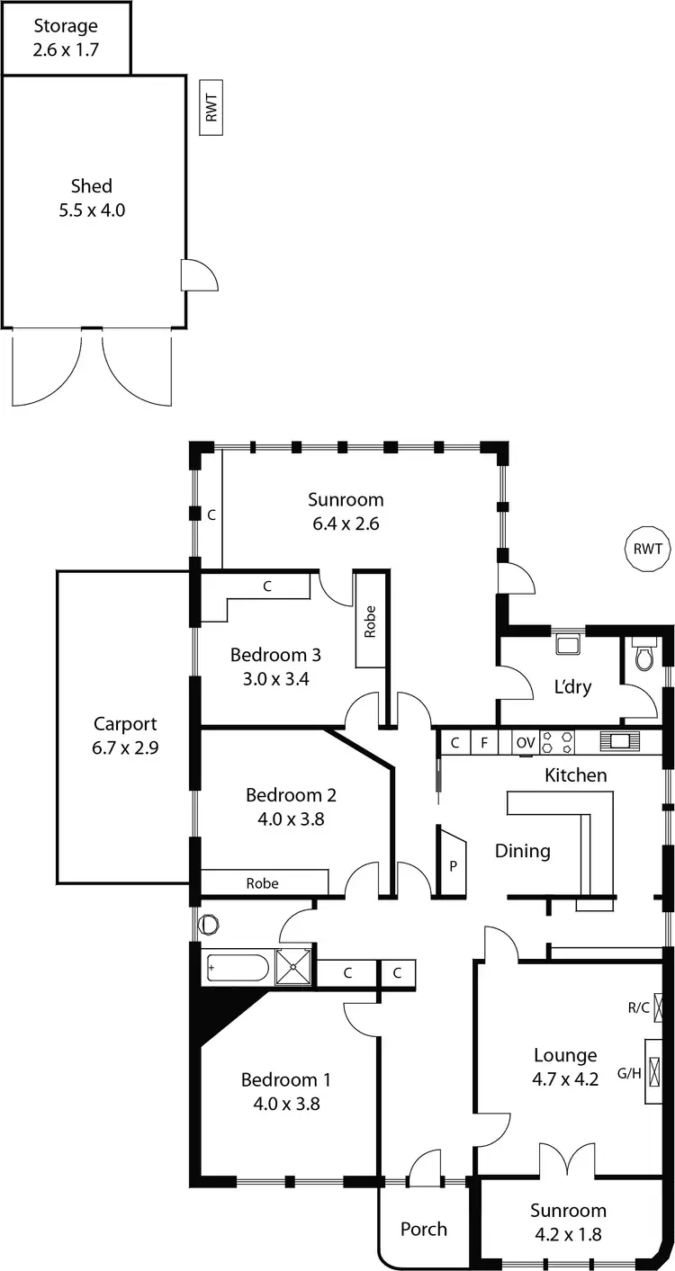 Floorplan of Homely house listing, 3 Lewis St, Brooklyn Park SA